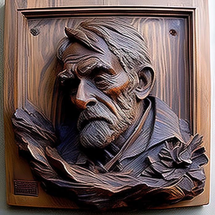 3D model Willard Metcalf American artist (STL)